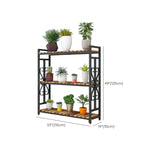 Rustic Rectangle Pine Crate Large Plant Stand Black Image - 37