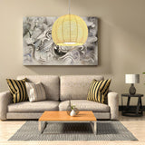 Rustic Rope Natural Rattan Orb Living Room Pendant Light Image - 1