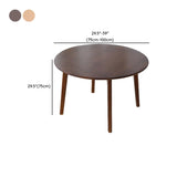 Rustic Round Wooden Foldable Dining Table Natural Finish #size