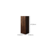 Rustic Simple Square Solid Wooden Brown Tall Plant Stand Image - 14