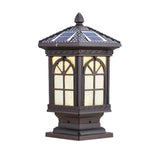 Rustic Solar Square Metal Outdoor Decor Table Lamp Image - 7