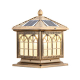 Rustic Solar Square Metal Outdoor Decor Table Lamp Image - 9