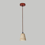 Rustic Stone and Wood Pendant Lights Set Adjustable Height Image - 13