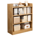 Rustic Vertical Closed Back Wooden Storage Bookshelf Image - 20