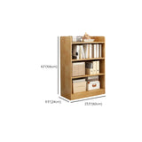 Rustic Vertical Closed Back Wooden Storage Bookshelf Image - 24