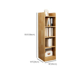 Rustic Vertical Closed Back Wooden Storage Bookshelf Image - 27