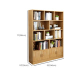 Rustic Vertical Closed Back Wooden Storage Bookshelf Image - 38