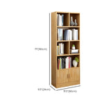 Rustic Vertical Closed Back Wooden Storage Bookshelf Image - 42