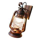 Rustic Vintage Copper Lantern Wall Sconce Image - 10