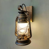 Rustic Vintage Copper Lantern Wall Sconce Image - 11