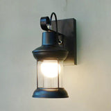 Rustic Vintage Copper Lantern Wall Sconce Image - 2