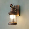 Rustic Vintage Copper Lantern Wall Sconce Image - 3