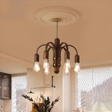 Rustic Wood and Bronze Multi-Arm Branching Chandelier  Image - 1