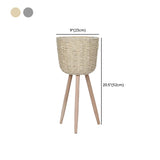 Rustic Woven Round Natural Indoor Tripod Plant Stand Image - 18