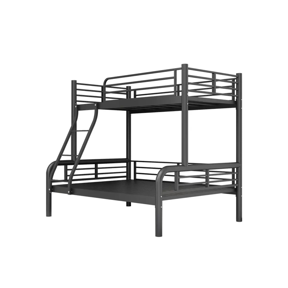 Safety Twin Alloy Black Guardrail and Stairs Bunk Bed Image - 10