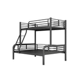 Safety Twin Alloy Black Guardrail and Stairs Bunk Bed Image - 10