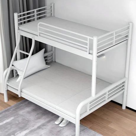 Safety Twin Alloy Black Guardrail and Stairs Bunk Bed Image - 2