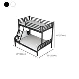 Safety Twin Alloy Black Guardrail and Stairs Bunk Bed Image - 20