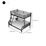 Safety Twin Alloy Black Guardrail and Stairs Bunk Bed Image - 21