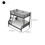 Safety Twin Alloy Black Guardrail and Stairs Bunk Bed Image - 22