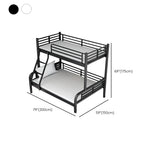 Safety Twin Alloy Black Guardrail and Stairs Bunk Bed Image - 23