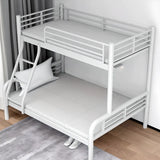 Safety Twin Alloy Black Guardrail and Stairs Bunk Bed Image - 3