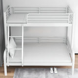 Safety Twin Alloy Black Guardrail and Stairs Bunk Bed Image - 4