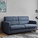 Scandinavian Blue Water Resistant Cushion Back Sleeper Image - 3