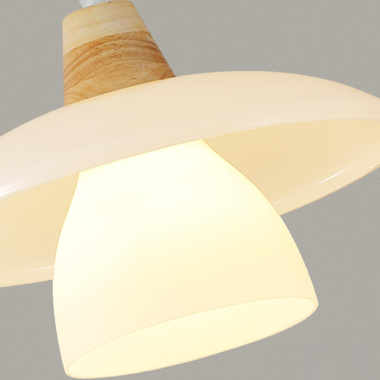 Scandinavian Layered Dome White Glass Pendant Light Image - 13