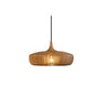 Scandinavian Minimalist Wooden Slatted Drum Pendant Light Image - 2