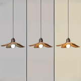 Scandinavian Modern Flower-Shaped Fabric Pendant Light Image - 10