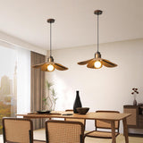 Scandinavian Modern Flower-Shaped Fabric Pendant Light Image - 4