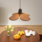 Scandinavian Modern Flower-Shaped Fabric Pendant Light Image - 5