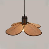 Scandinavian Modern Flower-Shaped Fabric Pendant Light Image - 9