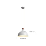 Scandinavian Modern Triple Bell Dome Iron Pendant Light #size