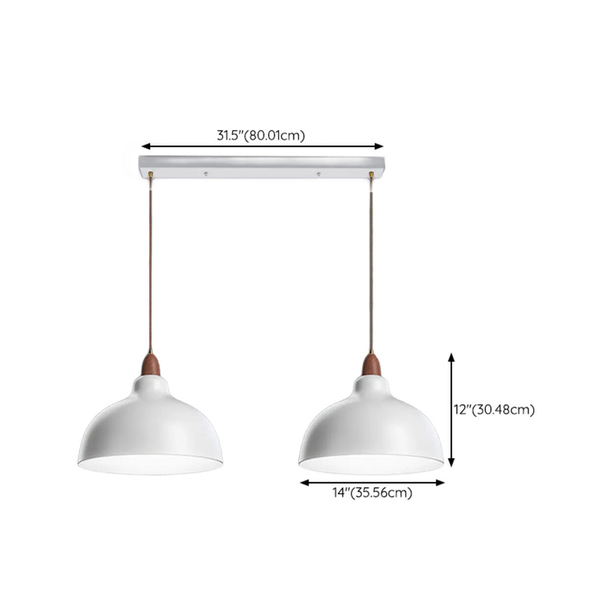 Scandinavian Modern Triple Bell Dome Iron Pendant Light Image - 14