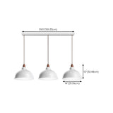 Scandinavian Modern Triple Bell Dome Iron Pendant Light Image - 15