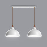 Scandinavian Modern Triple Bell Dome Iron Pendant Light Image - 3