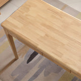 Scandinavian Natural Finish Wood Drawers Writing Desk Image - 10