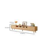 Scandinavian Natural Wood Cabinet Drawers TV Stand Image - 21