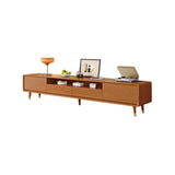 Scandinavian Natural Wood Cabinet Drawers TV Stand Image - 7