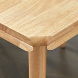 Scandinavian Rubber Wood Folding Dining Table Natural Image - 10