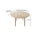 Scandinavian Rubber Wood Folding Dining Table Natural Image - 13