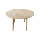 Scandinavian Rubber Wood Folding Dining Table Natural Image - 2