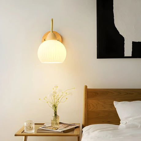 Scandinavian Style White Wall Sconce Light Image - 1