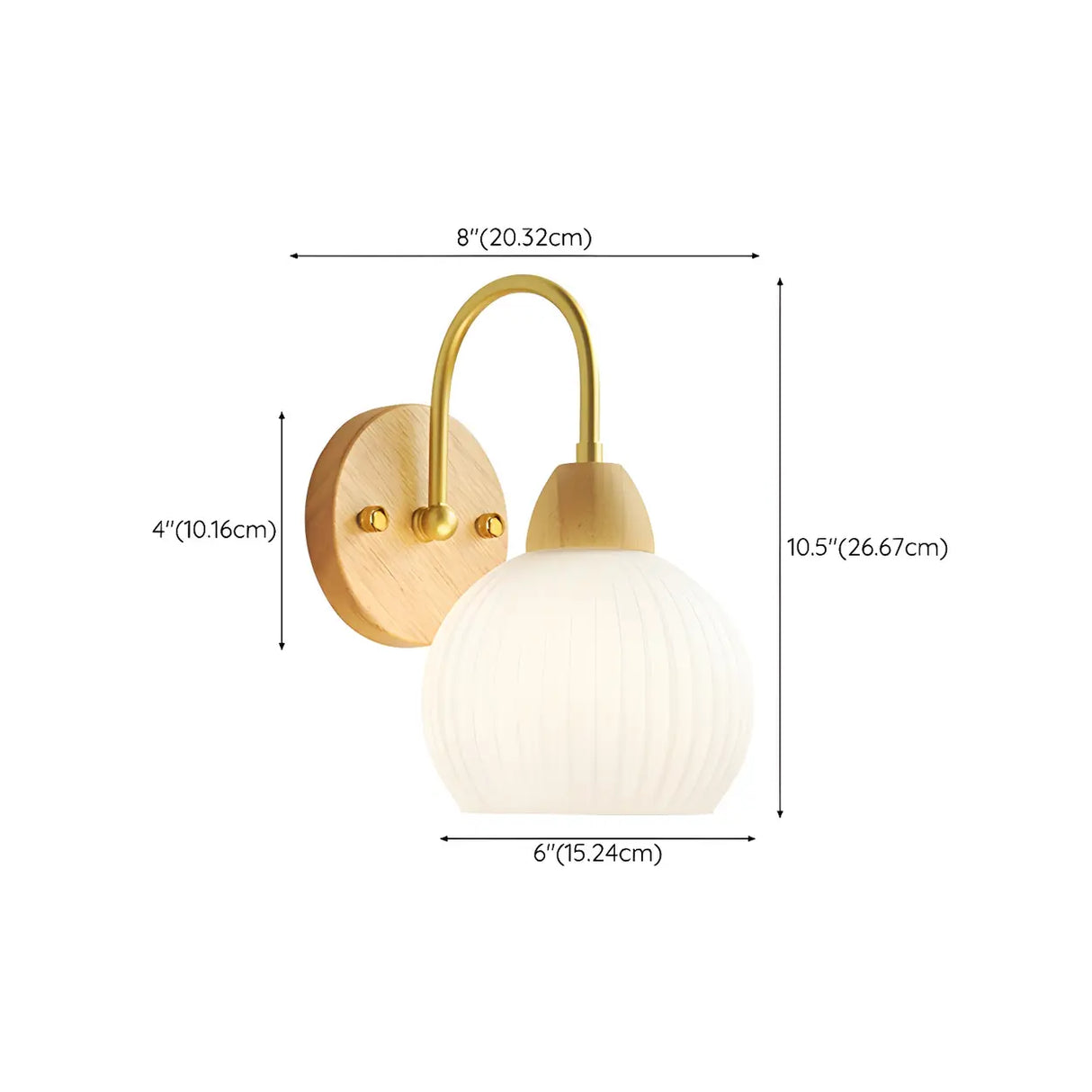 Scandinavian Style White Wall Sconce Light 