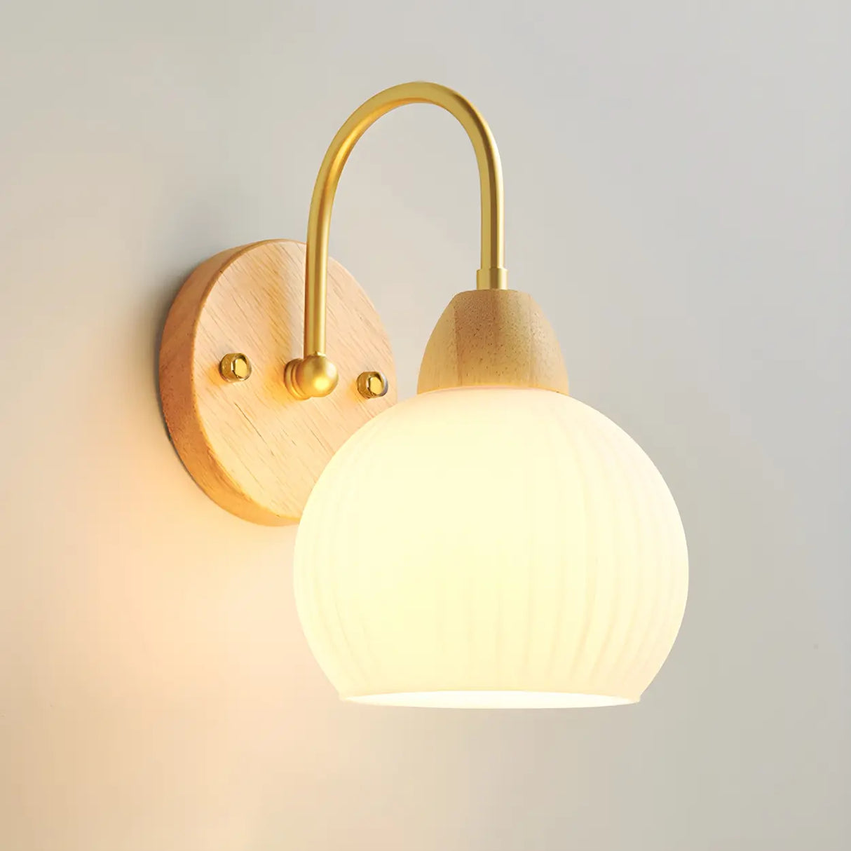 Scandinavian Style White Wall Sconce Light Image - 6