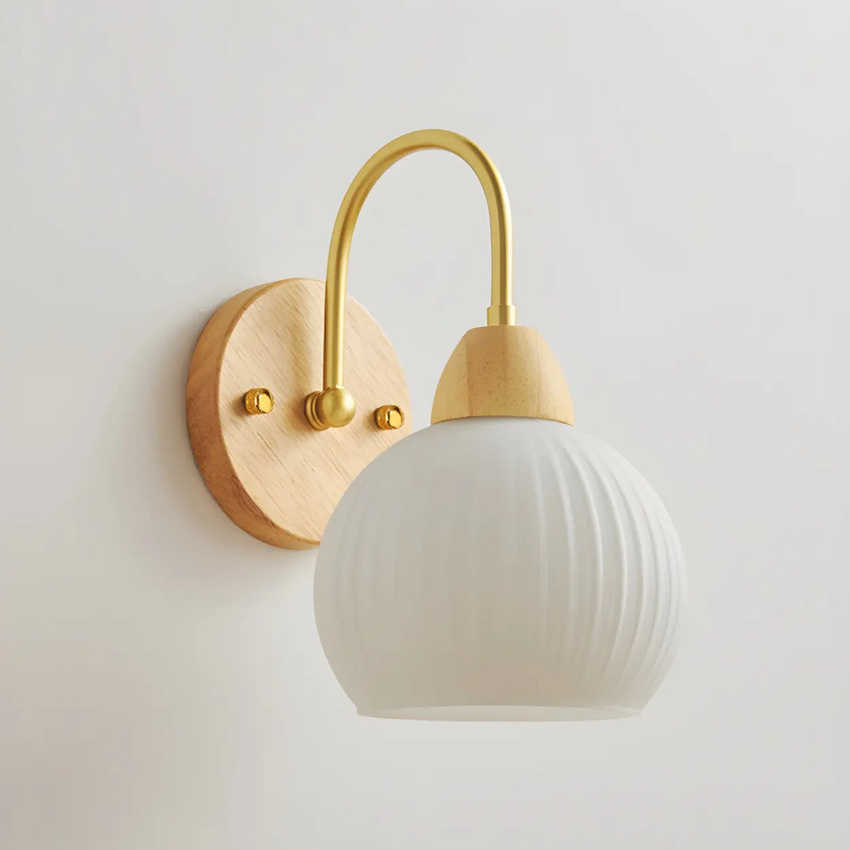 Scandinavian Style White Wall Sconce Light Image - 8