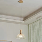 Scandinavian White Frosted Glass Bell Bedroom Pendant Light Image - 5