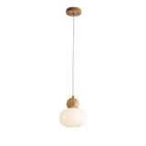 Scandinavian Wood and Resin White Cloud Pendant Light Image - 6